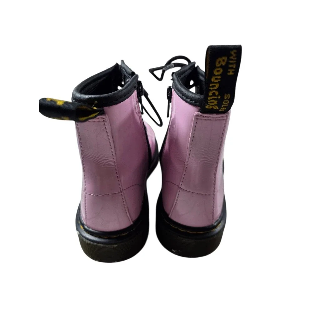 Dr. Martens 1460‎ J Pink Patent Leather Toddler Girls Size 2 Combat Ankle Boots